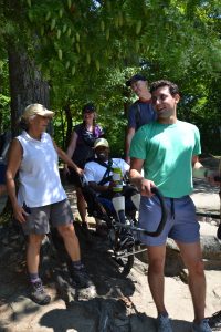 Darnell hikes Cuyahoga Valley National Park with help of specialized wheelchair.